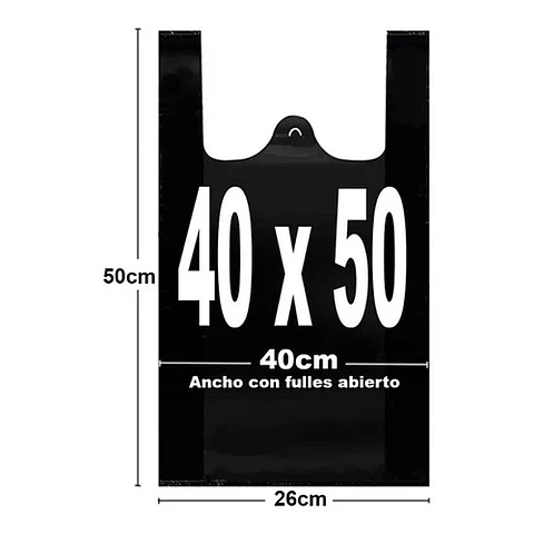 Bolsa de basura Gruesa por mayor de 40 x 50 cm, Saco de 3.000 uni.