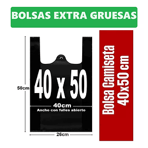 Bolsa de basura Gruesa por mayor de 40 x 50 cm, Saco de 3.000 uni.
