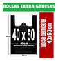 Bolsa de basura Gruesa por mayor de 40 x 50 cm, Saco de 3.000 uni. - thumbnail 1