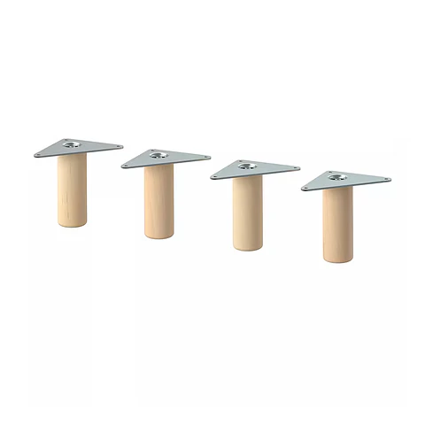 Kit de 4 Patas Con Placa Para Sillones y Gabinetes Altura 10 Cm