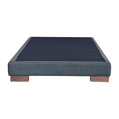 Base De Cama 2 Plazas Box 13 cm / Patas De Madera (Unica)