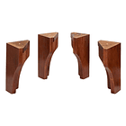 Base Dividida Queen Box 13 cm / Patas De Madera 13