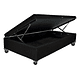 Base Cama Baul 1.5 PLaza / Lateral/ Dif. Ruedas (Negro)