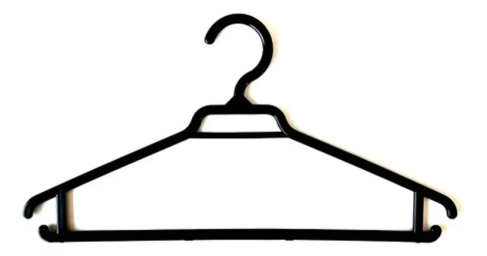 Colgadores De Ropa Plástico Negro - Pack 20 Unidades 2