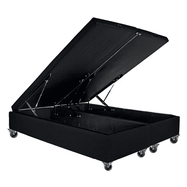 Base Dividida Baul 2 Plazas / Dif. Ruedas (Negro) 1