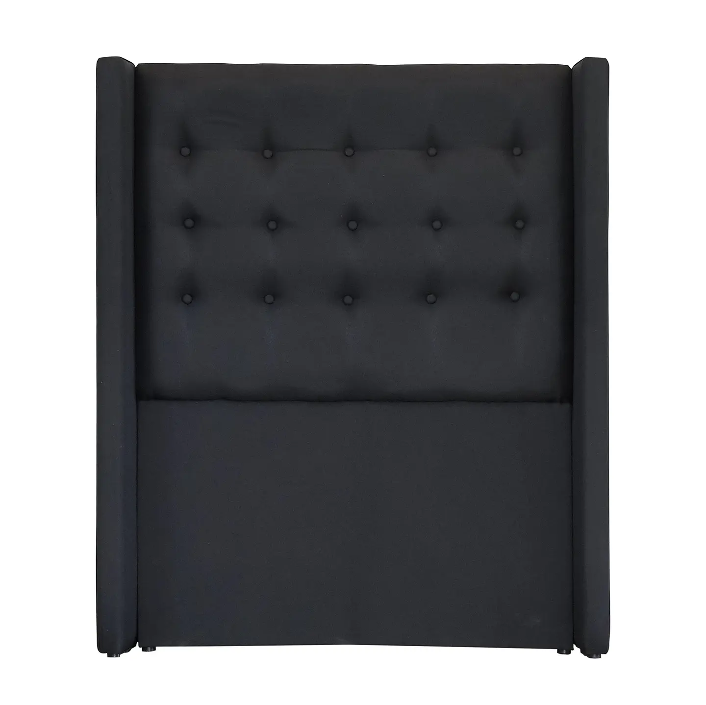 Respaldo De Cama Full - Con Retorno / Botonne Basico (Negro) 3