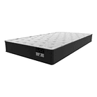 Cama Baul 1 Plaza + Colchon Black 90 x 190 cm / Con Ruedas (Negro) 3