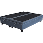 Cama Baul 2 Plazas + Colchon Black / Patas de Madera 11 cm (Gris) 3