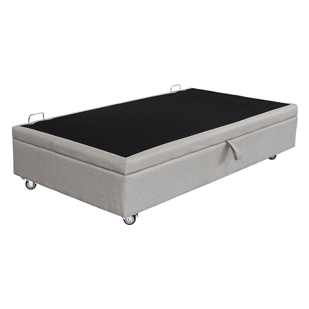 Cama Baul 1.5 Plaza + Colchon Black 105 x 190 cm / Con Ruedas (Beige) 2