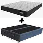 Cama Baul 2 Plazas + Colchon Black / Con Ruedas (Negro) 4