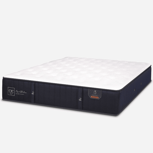 Cama Tradicional Super King + Colchon Premium CIC + Respaldo / Patas De Madera 19.5 cm 6