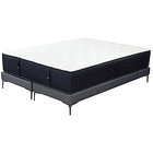 Cama Tradicional 2 Plazas + Colchon Premium CIC + Respaldo / Patas De Metal 15 cm 2