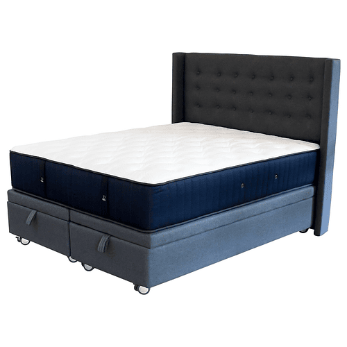 Cama Baul Super King + Colchon Premium CIC + Respaldo / Con Ruedas