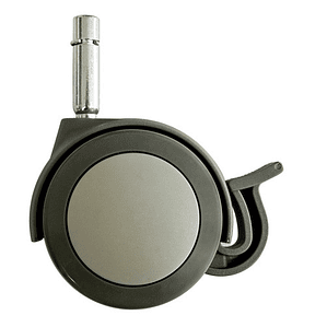 Rueda Logo Con Freno Para Camas Bloccare, Rosen y Cic, Vástago 1.2 cm