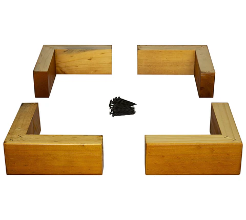 Kit 4 Unidades Pata Para Sillón o base europea Tipo L 6,5 Cm Altura 