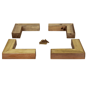 Kit 4 Unidades Pata Para Sillón o base europea Tipo L 4,5 Cm Altura 