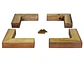 Kit 4 Unidades Pata Para Sillón o base europea Tipo L 4,5 Cm Altura  - thumbnail 1