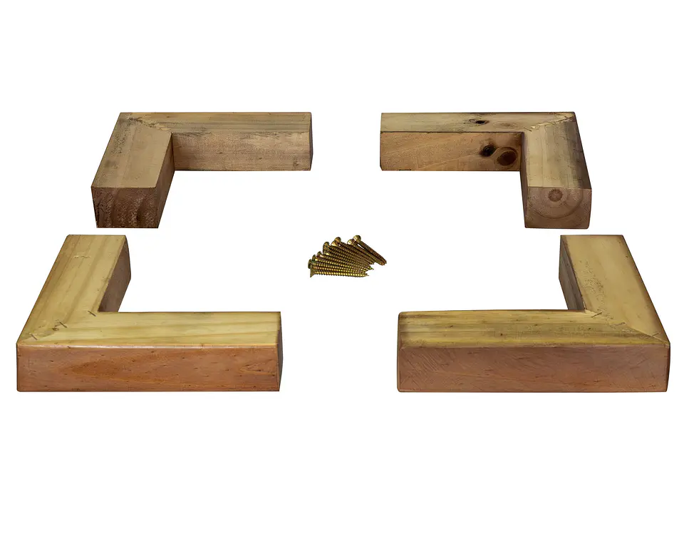 Kit 4 Unidades Pata Para Sillón o base europea Tipo L 4,5 Cm Altura  1
