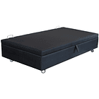 Base Cama Baul 1 PLaza / Lateral/ Dif. Ruedas (Negro) 2