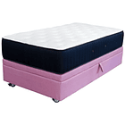 Cama Baul Full + Colchon Premium CIC / Con Ruedas (Rosa) 2