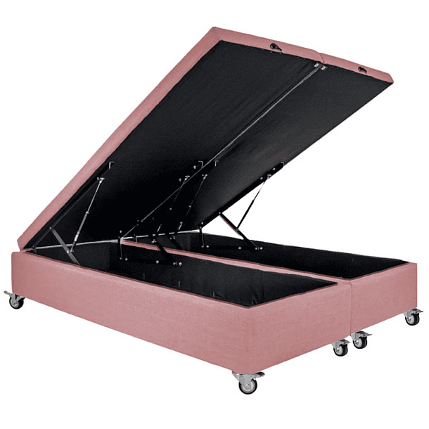 Base Dividida Baul Super King / Dif. Ruedas (Rosa) 1