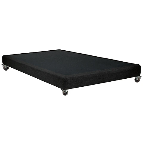 Base De Cama 1 Plaza Box 13 cm / Dif. Ruedas (Negro)