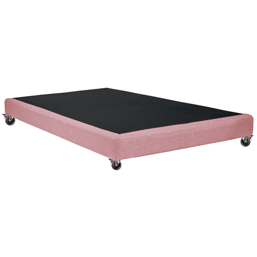 Base De Cama 1.5 Plaza Box 13 cm / Dif. Ruedas (Rosa)