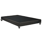 Base De Cama 1.5 Plaza Box 13 cm / Dif. Ruedas (Gris Oscuro) 1