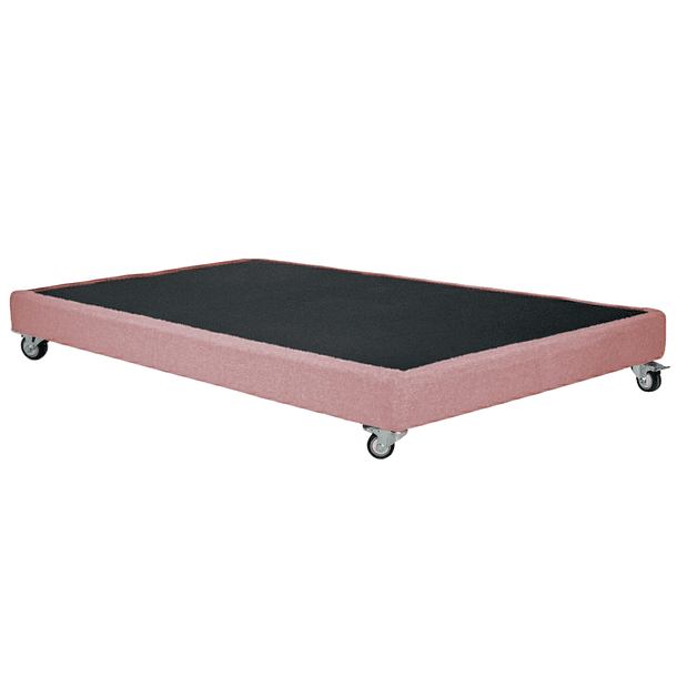 Base De Cama Full Box 13 cm / Dif. Ruedas (Rosa) 4