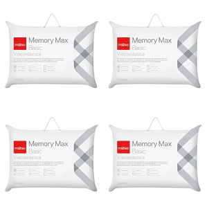 Pack 4 Almohadas Viscoelasticas Rosen Memory Max Basic King