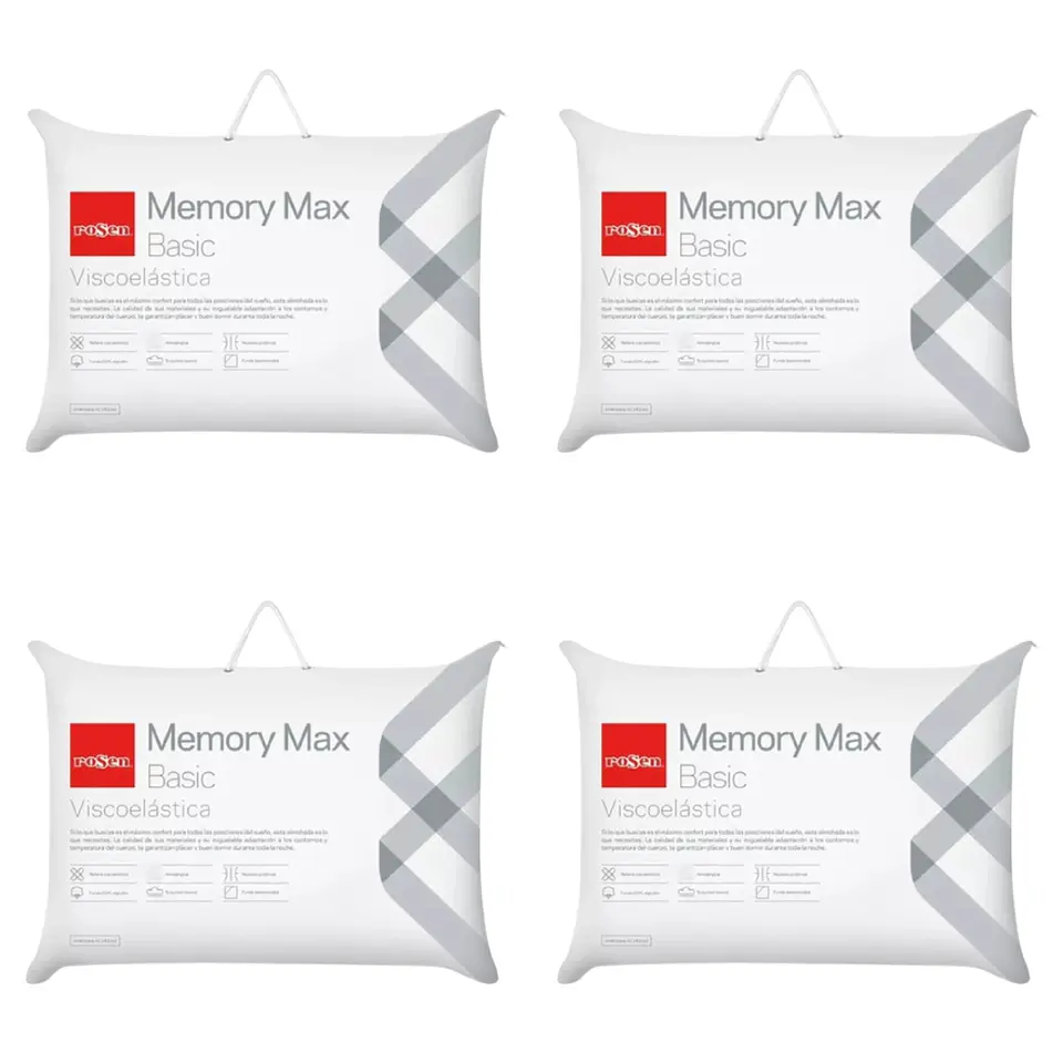Pack 4 Almohadas Viscoelasticas Rosen Memory Max Basic King 1