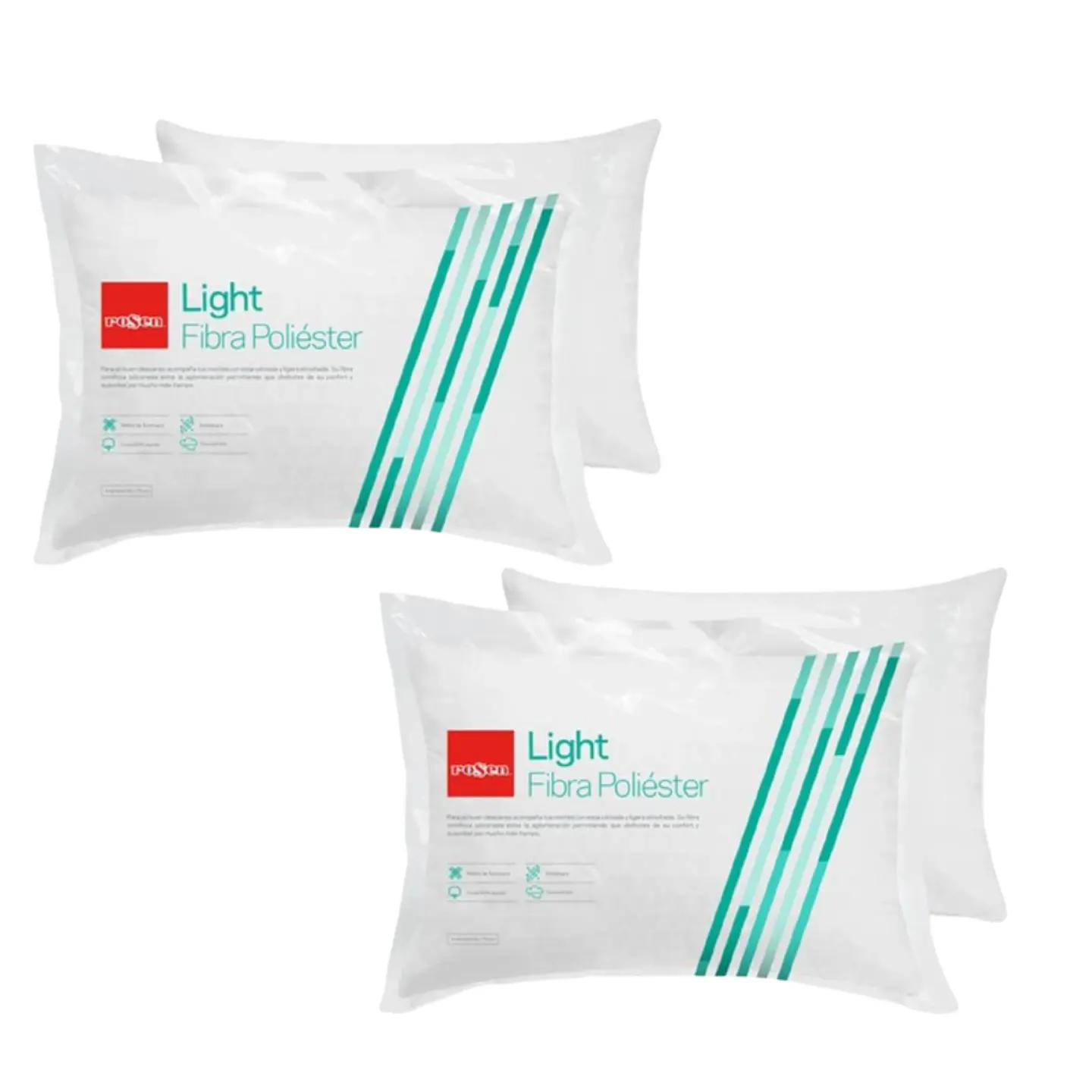 Pack de 4 Almohadas Light 50 x 90 Rosen - Americana 1