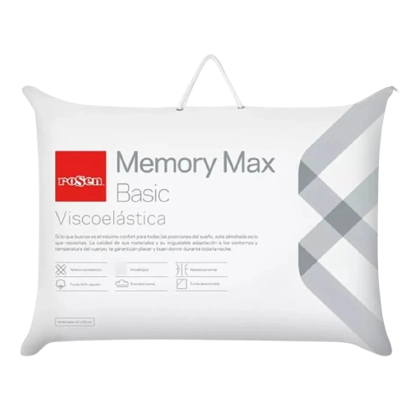 Pack 4 Almohadas Viscoelasticas Rosen Memory Max Basic 42x62 cm 2