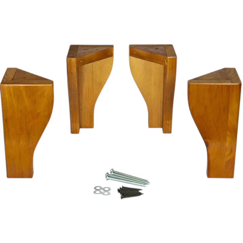 Kit de 4 Patas Universales Para Cama Europea - Miel 19.5 cm 1