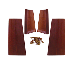 Kit 4 Patas Universales Para Cama Europea - Chcoloate 19.5 cm