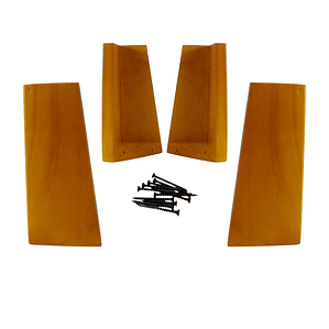 Kit 4 Patas Universales Para Cama Europea - Miel 19.5 cm