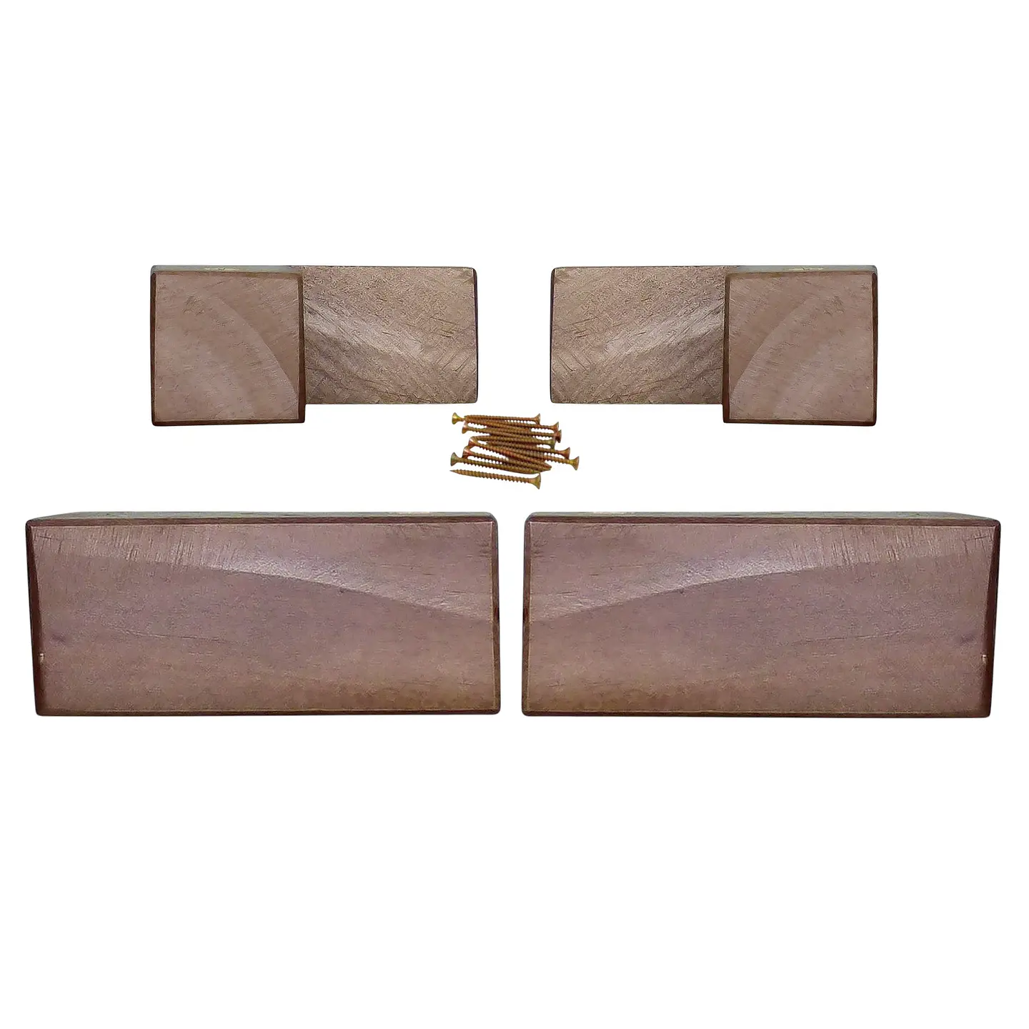 Kit 4 Patas Tipo L - Altura 4.5 cm (Chocolate) 3