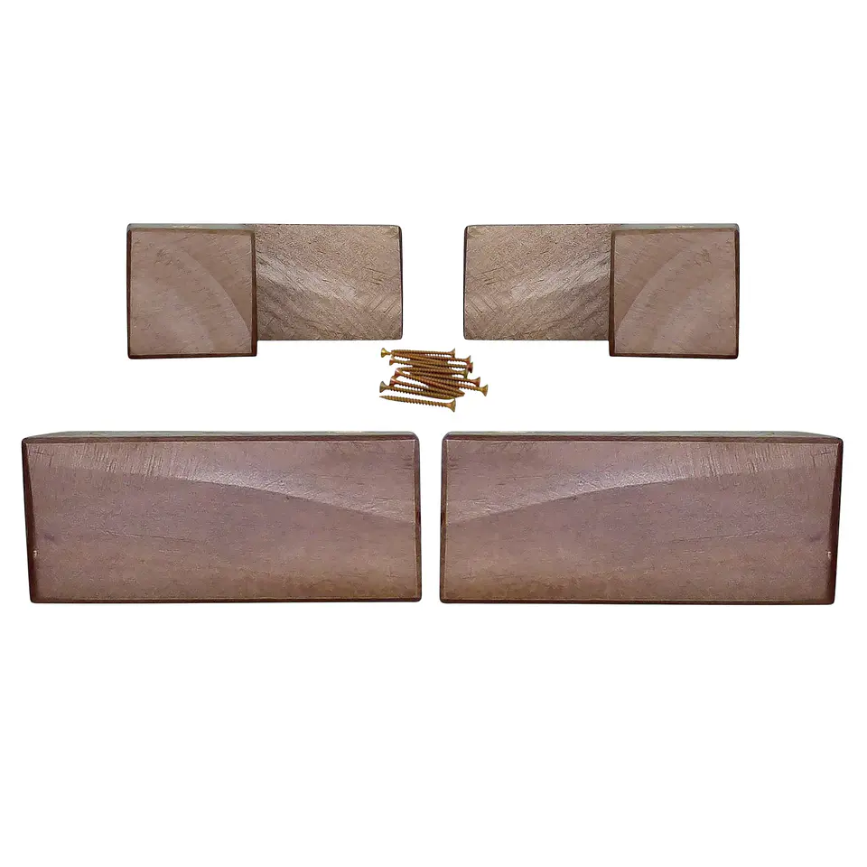 Kit 4 Patas Tipo L - Altura 4.5 cm (Chocolate) 3