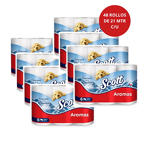 Papel Higiénico Scott Aromas 48 Unidades Doble Hoja