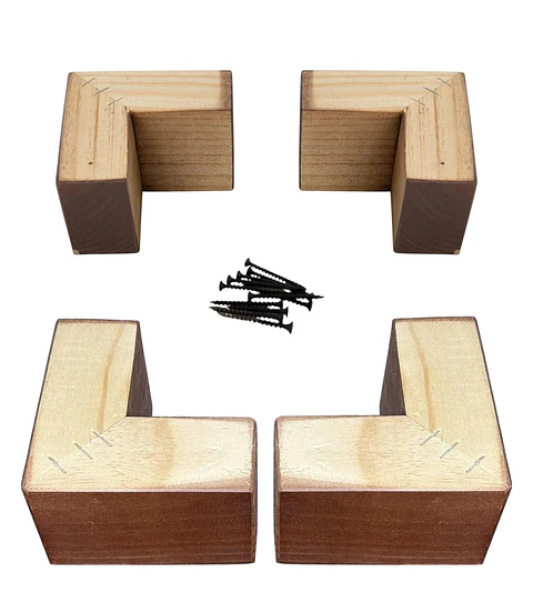 Kit 4 Patas Tipo L - Altura 4.5 cm (Chocolate)