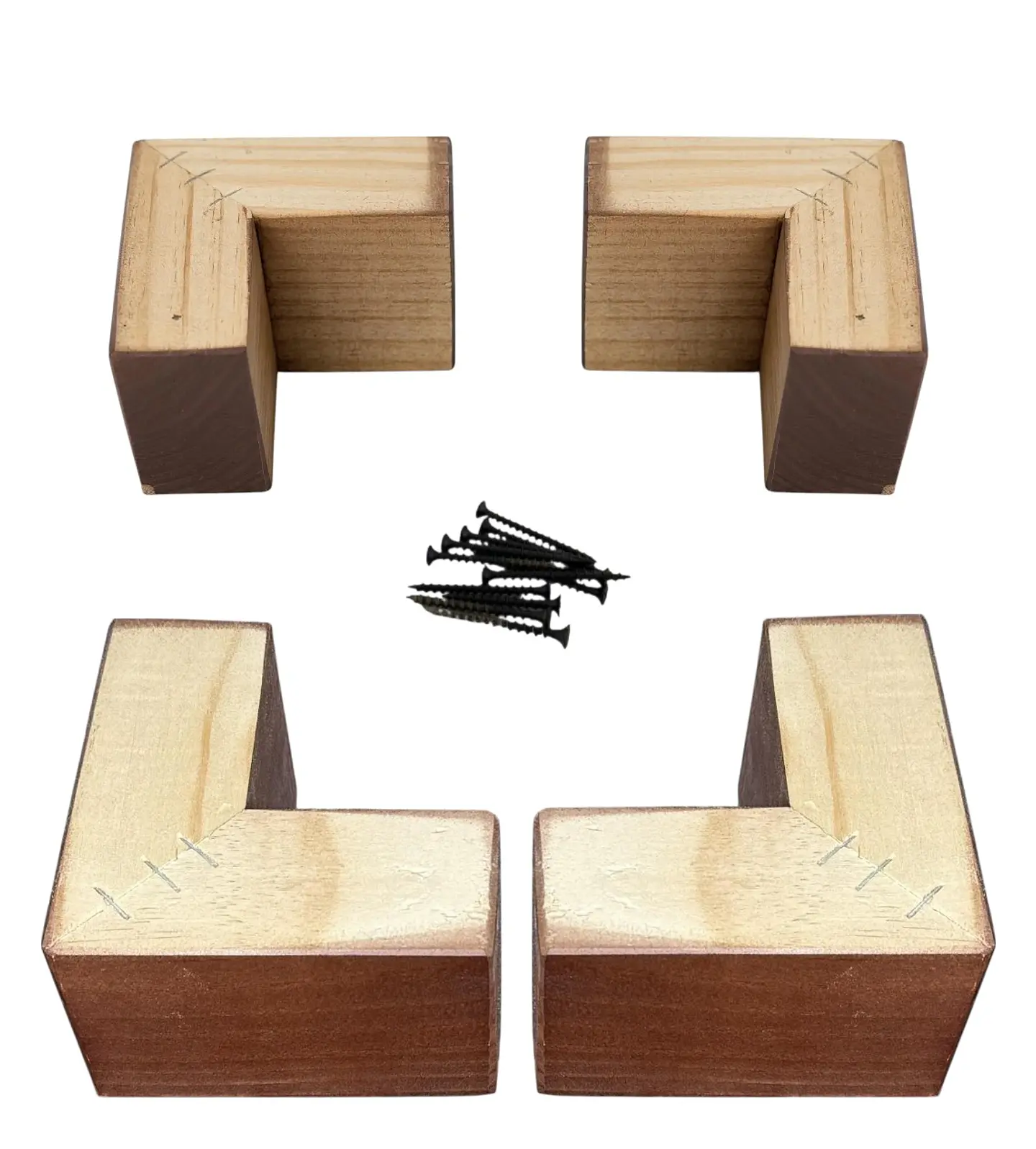 Kit 4 Patas Tipo L - Altura 4.5 cm (Chocolate) 1