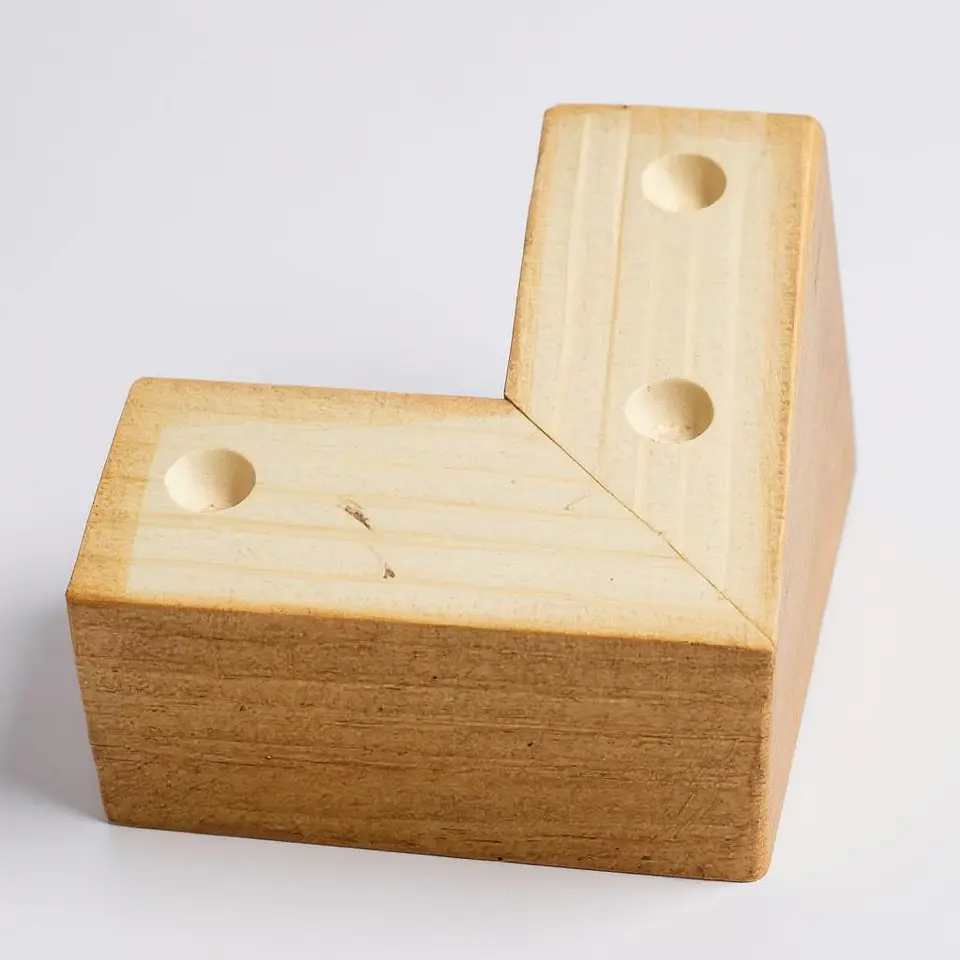 Kit 4 Patas Tipo L - Altura 6.5 cm - MIEL 4