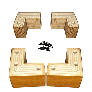 Kit 4 Patas Tipo L - Altura 6.5 cm - MIEL