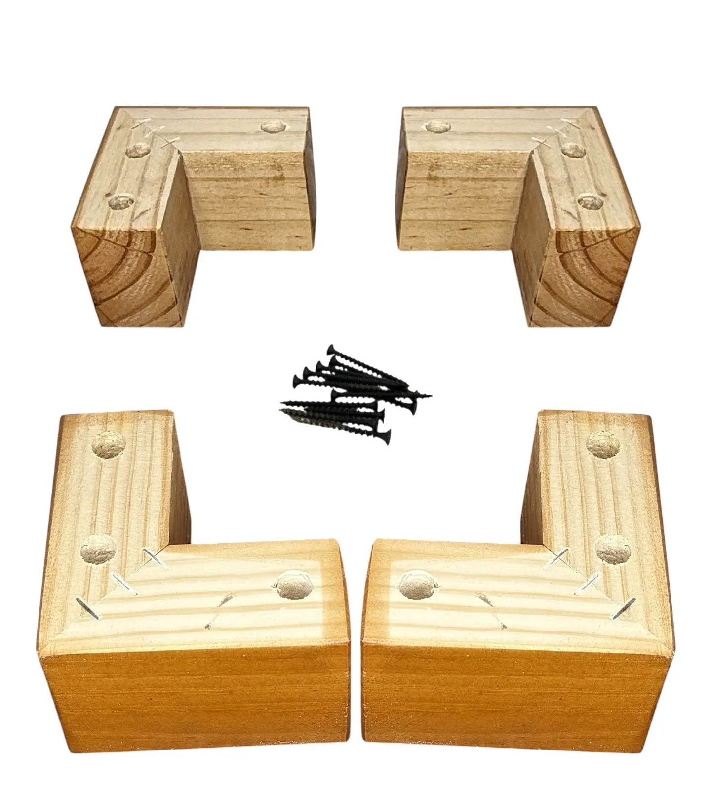 Kit 4 Patas Tipo L - Altura 6.5 cm - MIEL 6