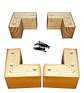 Kit 4 Patas Tipo L - Altura 6.5 cm - MIEL - Miniatura 6