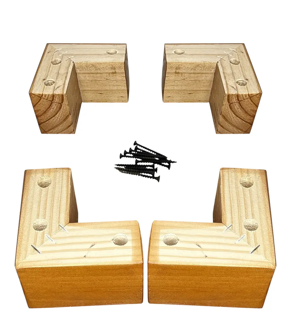 Kit 4 Patas Tipo L - Altura 6.5 cm - MIEL 6