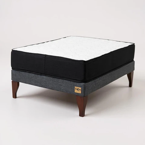 Cama 1 Plaza Colchon Black - Patas De Madera
