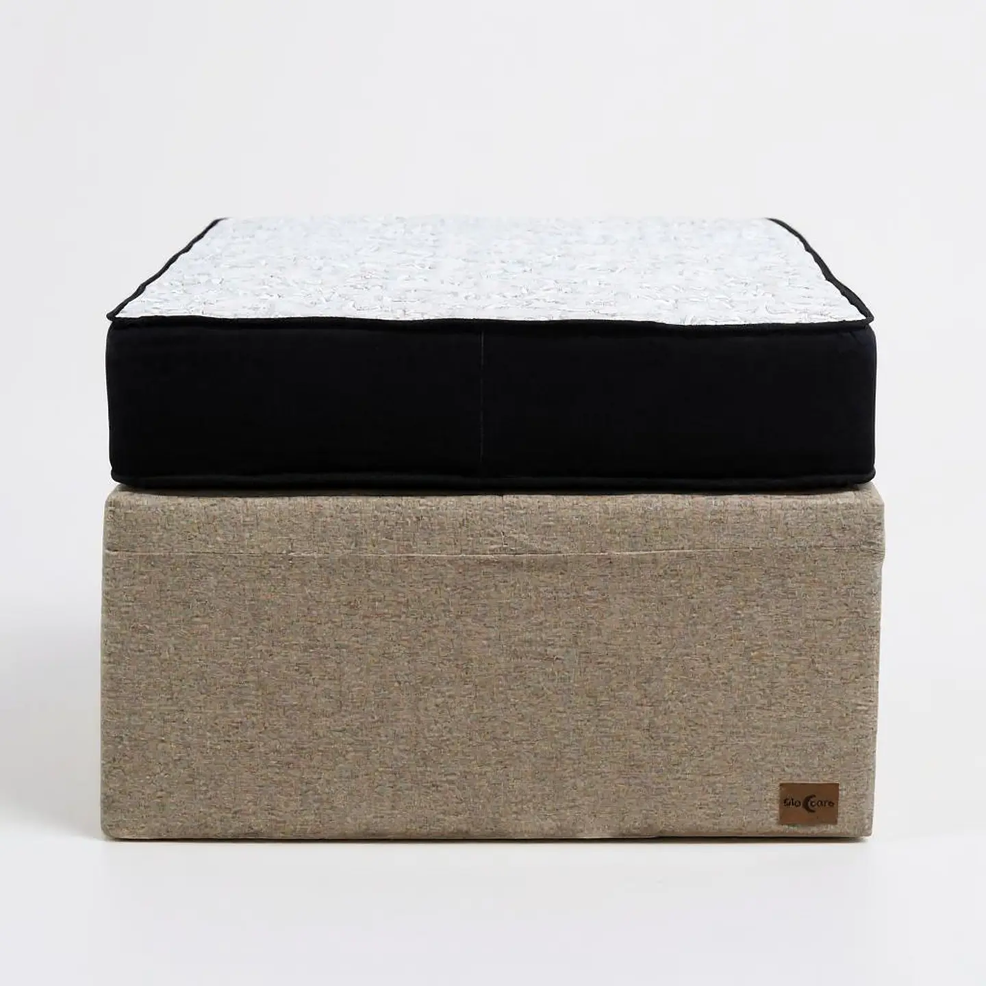 Cama NIDO 1.5 Plaza - Colchón Black - Ruedas Diván (Color Beige) 2