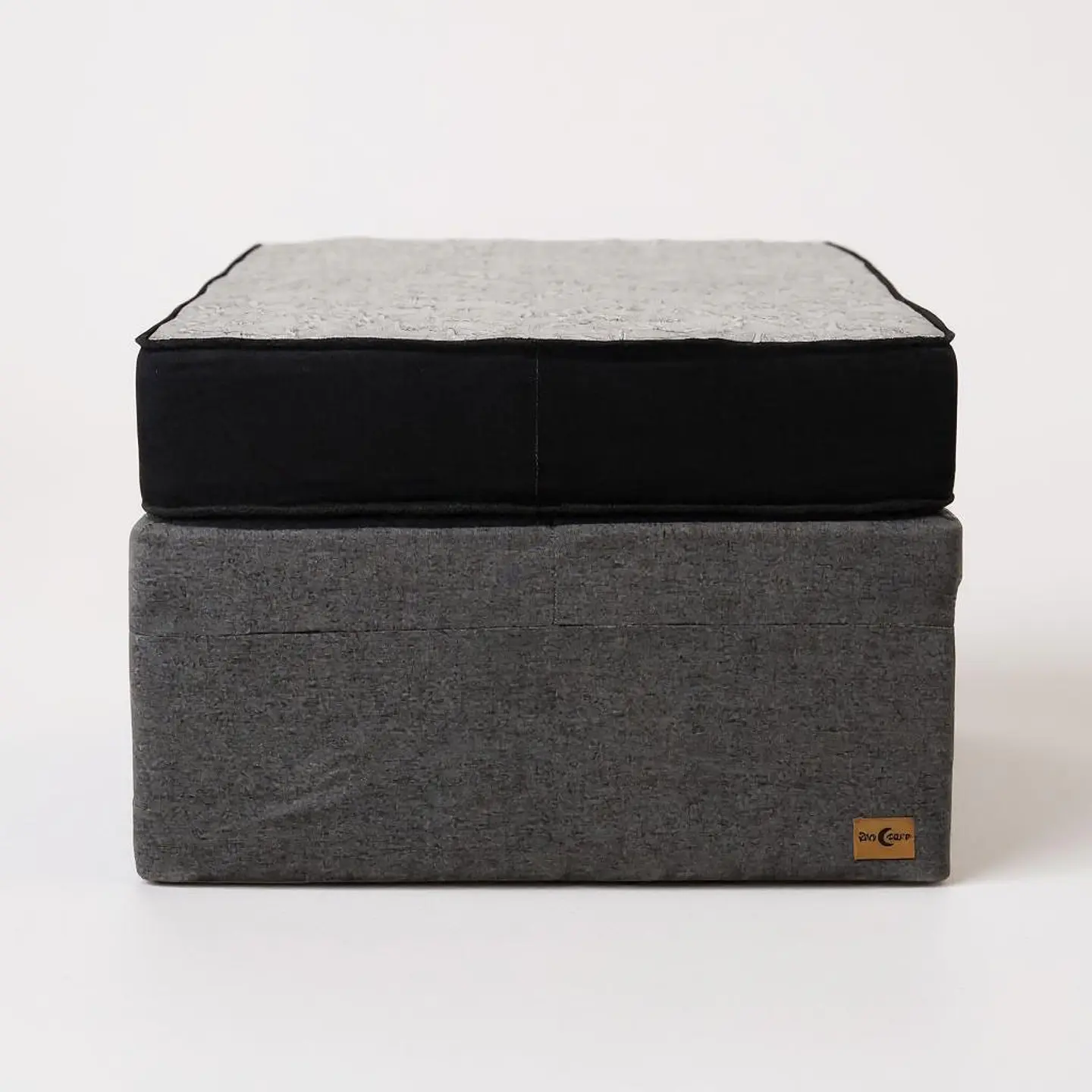 Cama NIDO 1.5 Plaza - Colchón Black - Ruedas Diván (Color Gris) 2