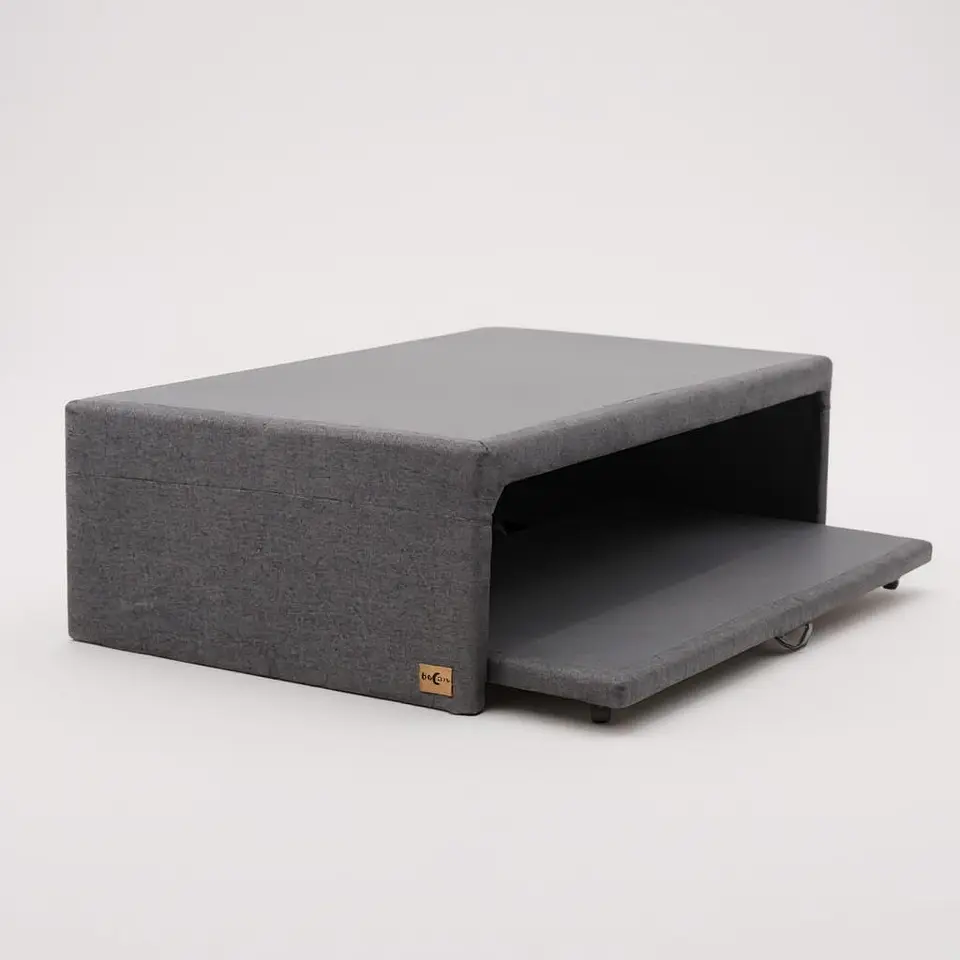 Base De Cama NIDO 1.5 Plaza - Ruedas Diván (Gris) 4